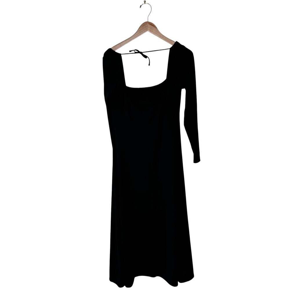 HALARA Set of 2 Long Sleeve Square Neck Scoop Tie Back Long Sleeve Maxi Dresses